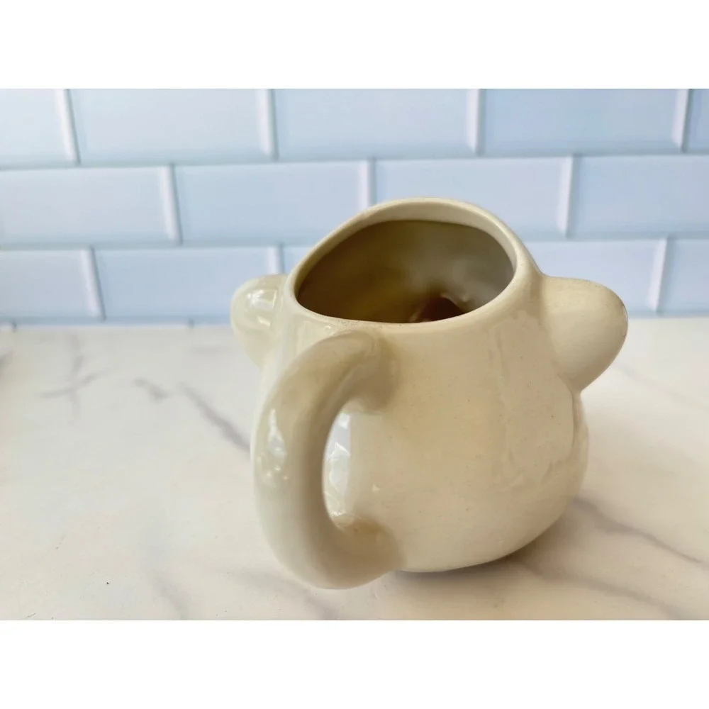 Studio‎ Pottery Egg Separator Grotesque Face Pink Nose Ceramic Boogyman